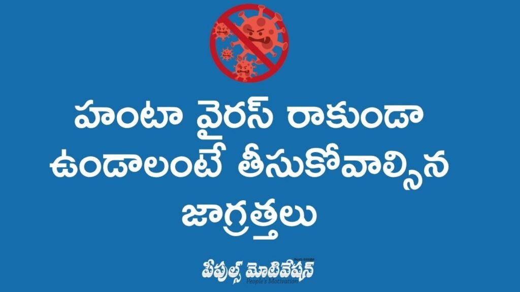 హంటా వైరస్ రాకుండా ఉండాలంటే తీసుకోవాల్సిన జాగ్రత్తలు